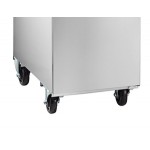Avantco FF50 Natural Gas 50 lb. Stainless Steel Floor Fryer - 120,000 BTU