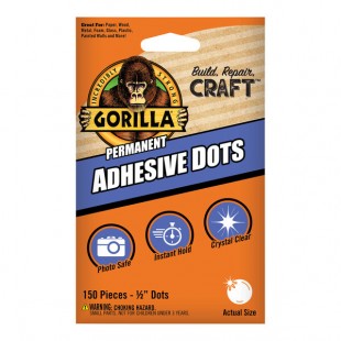 Gorilla 150-Count Permanent Adhesive Dots Gorilla 150-Count Permanent Adhesive Dots