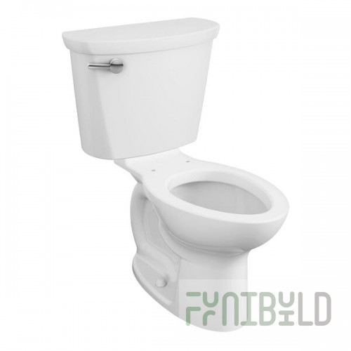 American Standard Cadet PRO 215FA004.020 White Vitreous China Floor-Mount Chair Height Toilet with Elongated High-Efficiency Bowl and 10