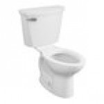 American Standard Cadet PRO 215FA004.020 White Vitreous China Floor-Mount Chair Height Toilet with Elongated High-Efficiency Bowl and 10