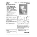 American Standard Cadet PRO 215FA004.020 White Vitreous China Floor-Mount Chair Height Toilet with Elongated High-Efficiency Bowl and 10