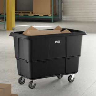 Lavex 27 Cubic Foot Black Cube Truck (1200 lb. Capacity)