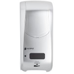 San Jamar SH970SS Summit Rely Silver Hybrid Automatic Hand Soap, Sanitizer, and Lotion Dispenser - 5 1/2 San Jamar SH970SS Summit Rely Silver Hybrid Automatic Hand Soap, Sanitizer, and Lotion Dispenser - 5 1/2