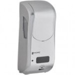 San Jamar SH970SS Summit Rely Silver Hybrid Automatic Hand Soap, Sanitizer, and Lotion Dispenser - 5 1/2 San Jamar SH970SS Summit Rely Silver Hybrid Automatic Hand Soap, Sanitizer, and Lotion Dispenser - 5 1/2