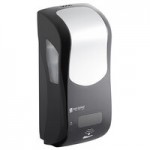 San Jamar SH970SS Summit Rely Silver Hybrid Automatic Hand Soap, Sanitizer, and Lotion Dispenser - 5 1/2 San Jamar SH970SS Summit Rely Silver Hybrid Automatic Hand Soap, Sanitizer, and Lotion Dispenser - 5 1/2