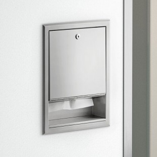 Lavex Stainless Steel C-Fold Recessed Paper Towel Dispenser Lavex Stainless Steel C-Fold Recessed Paper Towel Dispenser