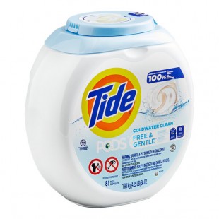 Tide 91798 81-Count Free and Gentle PODS Laundry Detergent - 4/Case Tide 91798 81-Count Free and Gentle PODS Laundry Detergent - 4/Case