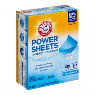 Arm & Hammer® Power Sheets Fresh Breeze Liquidless Laundry Detergent Sheets - 360/Case Arm & Hammer® Power Sheets Fresh Breeze Liquidless Laundry Detergent Sheets - 360/Case
