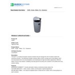 Busch Systems Euro 104421 36 Gallon LDPE Decorative Waste Receptacle Busch Systems Euro 104421 36 Gallon LDPE Decorative Waste Receptacle
