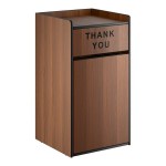 Lancaster Table & Seating Waste 35 Gallon Walnut Waste Receptacle Enclosure with Lancaster Table & Seating Waste 35 Gallon Walnut Waste Receptacle Enclosure with