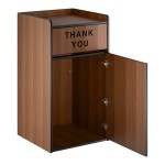 Lancaster Table & Seating Waste 35 Gallon Walnut Waste Receptacle Enclosure with Lancaster Table & Seating Waste 35 Gallon Walnut Waste Receptacle Enclosure with
