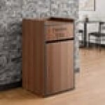 Lancaster Table & Seating Waste 35 Gallon Walnut Waste Receptacle Enclosure with Lancaster Table & Seating Waste 35 Gallon Walnut Waste Receptacle Enclosure with
