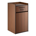 Lancaster Table & Seating Waste 35 Gallon Walnut Waste Receptacle Enclosure with Lancaster Table & Seating Waste 35 Gallon Walnut Waste Receptacle Enclosure with