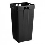 Commercial Zone 73303799 PolyTec 42 Gallon Square Brown Trash Can and Ashtray Dome Lid Set