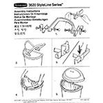 Rubbermaid® FG362000BLA Untouchable 21 Gallon Black Half Round Trash Can Lid with Swing Door Rubbermaid® FG362000BLA Untouchable 21 Gallon Black Half Round Trash Can Lid with Swing Door