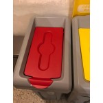 Rubbermaid® 2007884 Slim Jim Recycling Green Rectangular Hinged Flat Lid Insert