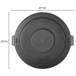 Carlisle 84105603 Bronco 55 Gallon Black Flat Round Trash Can Lid Carlisle 84105603 Bronco 55 Gallon Black Flat Round Trash Can Lid