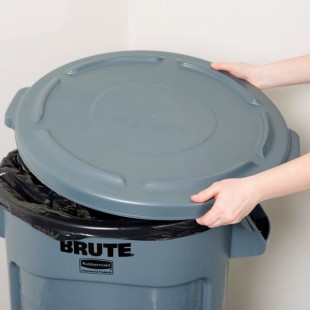 Rubbermaid® FG263100GRAY BRUTE 32 Gallon Gray Round Trash Can Lid