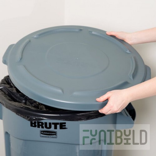 Rubbermaid® FG263100GRAY BRUTE 32 Gallon Gray Round Trash Can Lid
