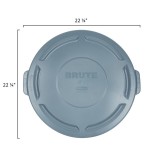 Rubbermaid® FG263100GRAY BRUTE 32 Gallon Gray Round Trash Can Lid
