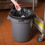 Lavex 20 Gallon Gray Round Commercial Trash Can / Ingredient Bin Lavex 20 Gallon Gray Round Commercial Trash Can / Ingredient Bin