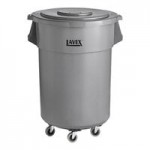Lavex 20 Gallon Gray Round Commercial Trash Can / Ingredient Bin Lavex 20 Gallon Gray Round Commercial Trash Can / Ingredient Bin