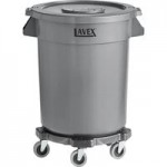 Lavex 20 Gallon Gray Round Commercial Trash Can / Ingredient Bin Lavex 20 Gallon Gray Round Commercial Trash Can / Ingredient Bin