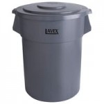 Lavex 20 Gallon Gray Round Commercial Trash Can / Ingredient Bin Lavex 20 Gallon Gray Round Commercial Trash Can / Ingredient Bin