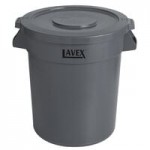 Lavex 20 Gallon Gray Round Commercial Trash Can / Ingredient Bin Lavex 20 Gallon Gray Round Commercial Trash Can / Ingredient Bin