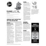 Hoover CleanSlate XL FH15000V Deep Cleaning Spot Cleaner - 120V Hoover CleanSlate XL FH15000V Deep Cleaning Spot Cleaner - 120V