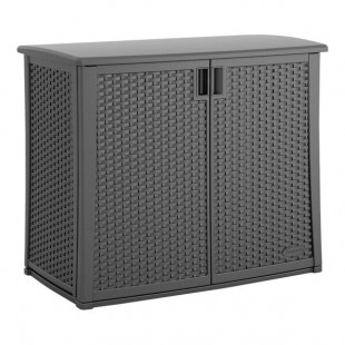 Suncast 97 Gallon Cool Gray Outdoor Patio Storage Cabinet BMOC4100CG Suncast 97 Gallon Cool Gray Outdoor Patio Storage Cabinet BMOC4100CG