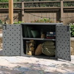 Suncast 97 Gallon Cool Gray Outdoor Patio Storage Cabinet BMOC4100CG