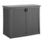 Suncast 97 Gallon Cool Gray Outdoor Patio Storage Cabinet BMOC4100CG