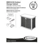 Suncast 97 Gallon Cool Gray Outdoor Patio Storage Cabinet BMOC4100CG