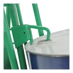 Valley Craft 800 lb. 4-Wheel Battery-Powered Steel Drum Truck with Locking Cover Chime Hook and Pneumatic / Rubber Wheels F89484L