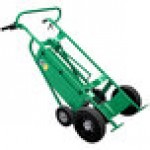 Valley Craft 800 lb. 4-Wheel Battery-Powered Steel Drum Truck with Locking Cover Chime Hook and Pneumatic / Rubber Wheels F89484L