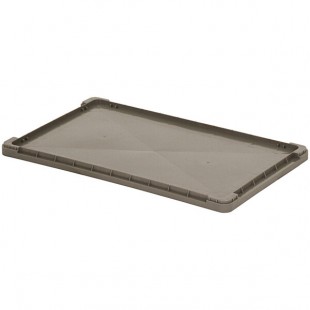 Quantum LID1215 Gray Lid for RSO1215-5 and RSO1215-7 Straight Wall Stacking Containers
