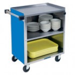 Lakeside 622BS 3 Shelf Medium Duty Stainless Steel Utility Cart with Enclosed Base and Beige Suede Finish - 19 Lakeside 622BS 3 Shelf Medium Duty Stainless Steel Utility Cart with Enclosed Base and Beige Suede Finish - 19