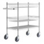 Regency Chrome Two Basket and One Shelf Utility Cart - 18 Regency Chrome Two Basket and One Shelf Utility Cart - 18