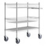Regency Chrome Two Basket and One Shelf Utility Cart - 18 Regency Chrome Two Basket and One Shelf Utility Cart - 18
