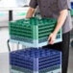 Noble Warewashing 36-Compartment Gray Full-Size Glass Rack with 4 Green Extenders Noble Warewashing 36-Compartment Gray Full-Size Glass Rack with 4 Green Extenders