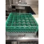Noble Warewashing 36-Compartment Gray Full-Size Glass Rack with 4 Green Extenders Noble Warewashing 36-Compartment Gray Full-Size Glass Rack with 4 Green Extenders