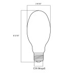 Satco S5878 400 Watt Cool White Clear Finish Metal Halide HID Light Bulb (ED28) Satco S5878 400 Watt Cool White Clear Finish Metal Halide HID Light Bulb (ED28)