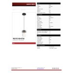 SATCO/NUVO Antebellum 1-Light Mini Pendant Light with Clear Glass and Black and Aged Gold Finish - 120V, 60W