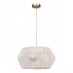 Canarm Willow Gold Chandelier with White String Shade - 120V, 60W