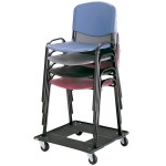 Safco 4188 Black Stacking Chair Cart