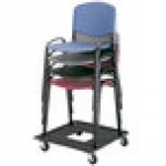 Safco 4188 Black Stacking Chair Cart