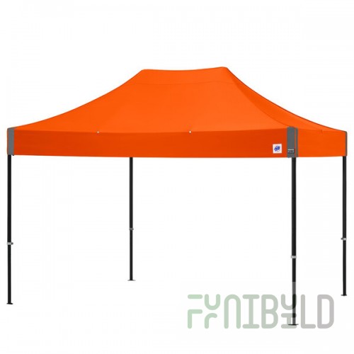 E-Z Up END3ABK15KSO Endeavor Instant Shelter 10' x 15' Steel Orange Canopy with Matte Black Frame