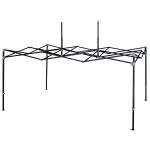 E-Z Up END3ABK15KSO Endeavor Instant Shelter 10' x 15' Steel Orange Canopy with Matte Black Frame