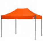 E-Z Up END3ABK15KSO Endeavor Instant Shelter 10' x 15' Steel Orange Canopy with Matte Black Frame